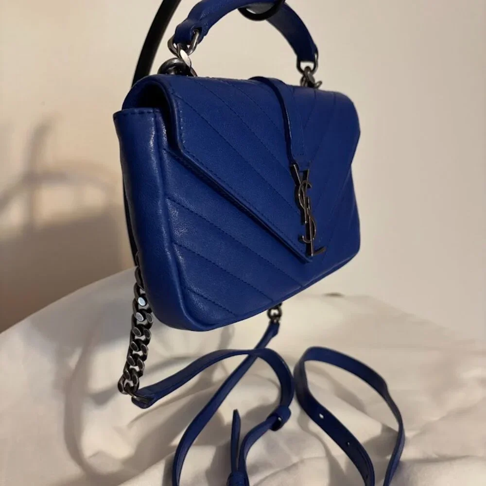 Beautiful YSL Cobalt Blue Small Bag - Excellent Condition - Picture 2 of 16